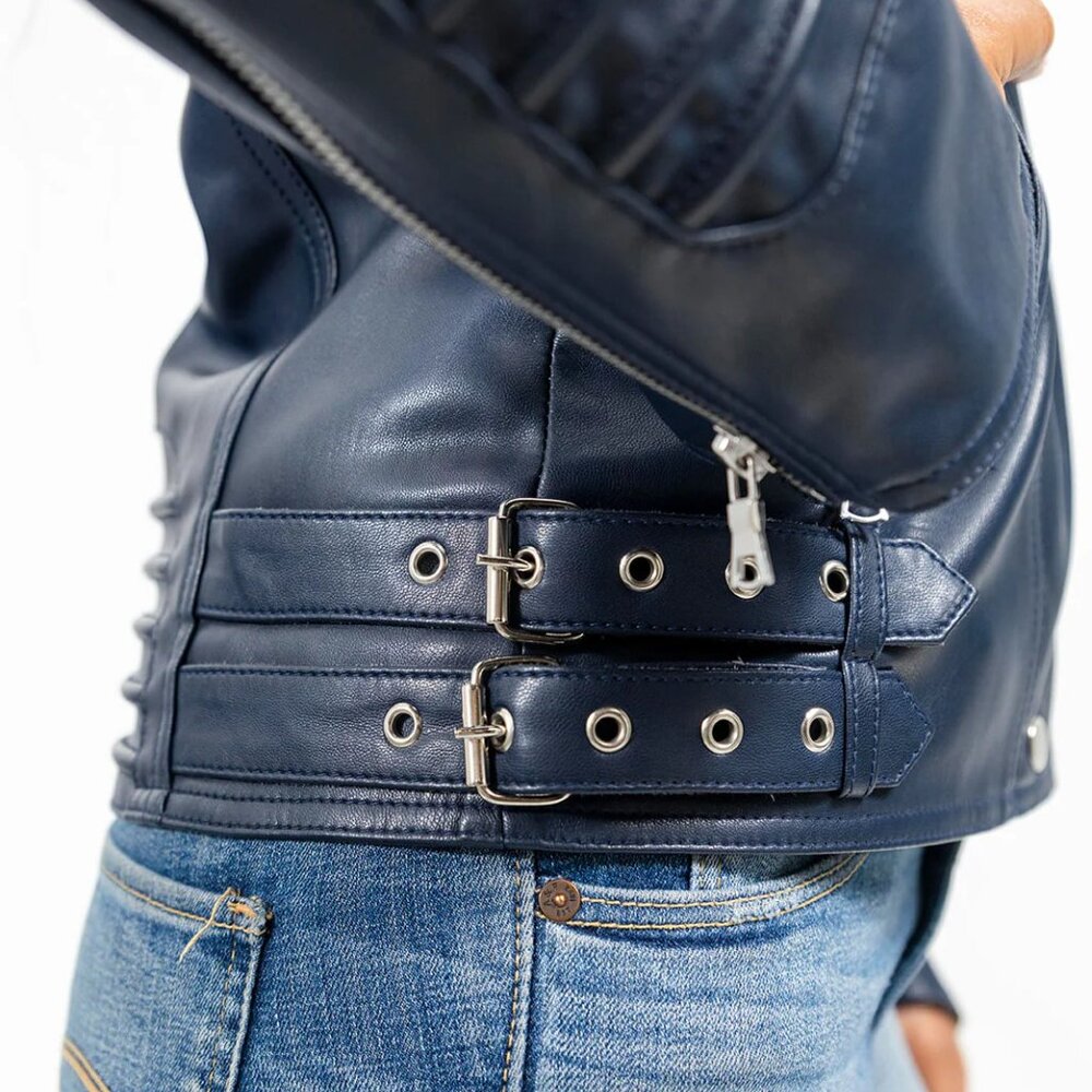 Paris Women's Vegan Faux Leather Jacket - Picture 5 of 7